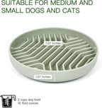 Slow Feeder Dog Bowls, Puzzle Silicone with Suction Cups, Anti-Choking, Non-Slip, Reduces Boredom & Anxiety for Medium to Small Dogs & Cats