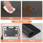 Pet Feeding Mat-Absorbent Pet Placemat for Food and Water Bowl, with Waterproof Rubber Backing, Quick Dry Water Dispenser Mat f