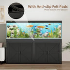 125-150 Gallon Fish Tank Stand with Power Outlet, Heavy Duty Aquarium Stand with Cabinet Storage for Fish Tank Filters and Acce