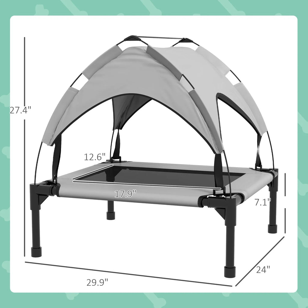 Elevated Outdoor Dog Bed with Canopy