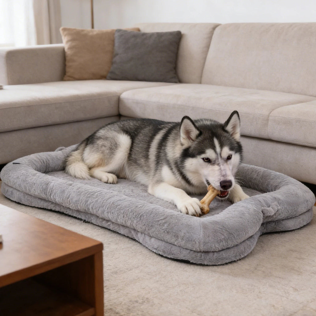Human-Sized Faux Fur Dog Bed