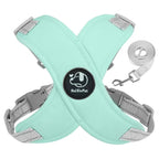 Dog Harness Leash Set Reflective Adjustable Pet Vest Harness with Metal D Ring Breathable Puppy Cat Walking Chest Strap Supplies