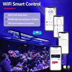 NEW WiFi Led Aquarium Light, Full Spectrum Marine Aquarium Lamp For 60-240cm Reef Corals Seawater Led Fish Tank Lights