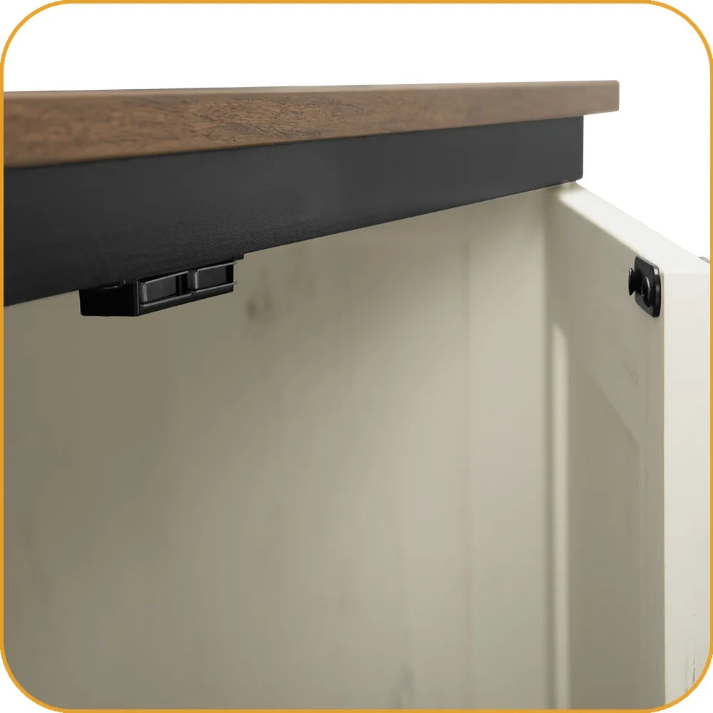 Hillcrest Reversible Litter Box Cabinet — Hidden Storage, Barn Door Design