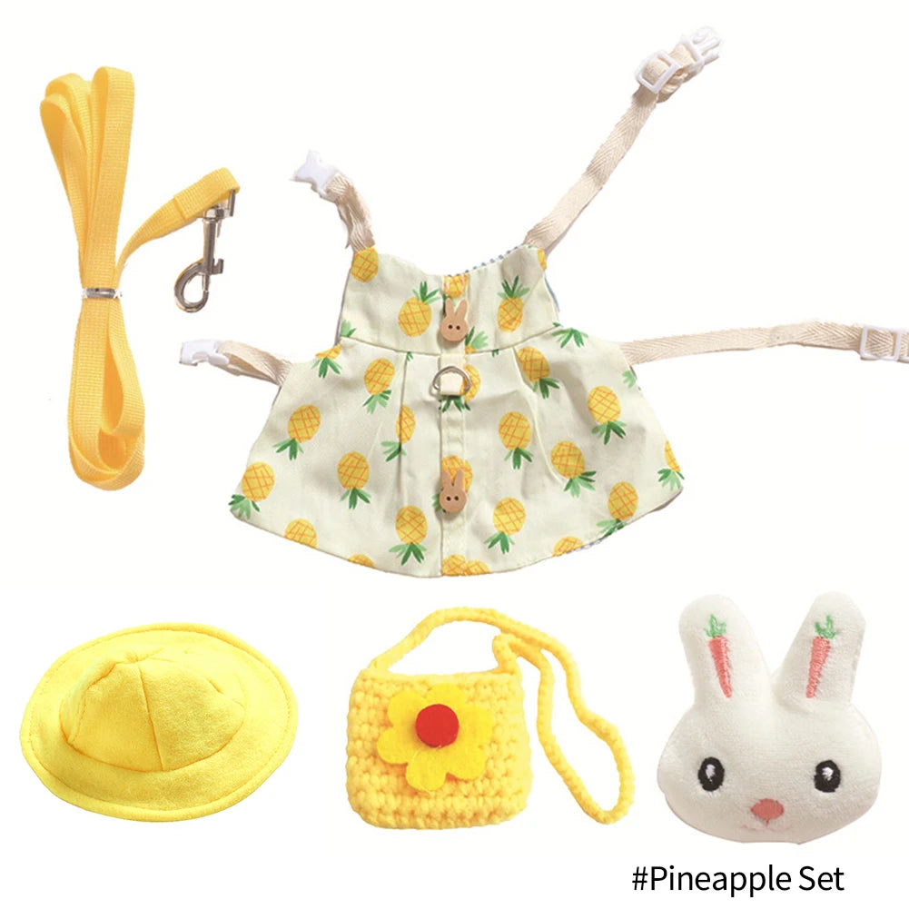 Mincy Pets Rabbit & Guinea Pig Vest Harness with Leash product photo.