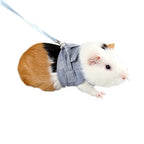 Floral Summer Pet Clothes with Harness & Leash Set Small Animal Outfit for Hamster Guinea Pig Squirrel Mice and Small Pets