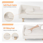 L-Shape Dog Sofa Bed Cat Cushion Stool Warm Nesting Couch with Rubber Wooden Legs Soft Comfortable Pet Furniture