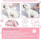 Dog Lift Harness Backpack for Small Dogs Cats, Adjustable Sling Carrier for Hiking Travel Outdoor Pink Medium
