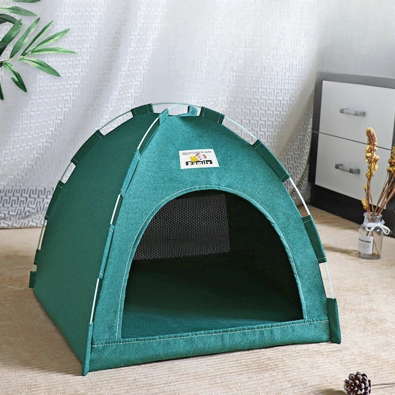 Foldable Pet Tent with Cooling Mat