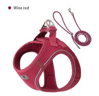 Dog Harness Leash Set for Small Medium Dog Adjustable Reflective Puppy Cat Harness Pet Vest Chihuahua Dachshund Outdoor Walking