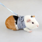 Floral Summer Pet Clothes with Harness & Leash Set Small Animal Outfit for Hamster Guinea Pig Squirrel Mice and Small Pets