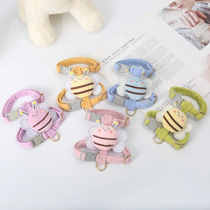New cat Harness Leash Set for Small Dogs Adjustable Puppy Harness Vest French Bulldog Chihuahua Pug Outdoor Walking Lead Leash