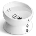 Cat Bowl Anti Vomitg, Raised Food Bowls, Tilted Elevated Bowl, Ceramic Pet Food Bowl for Flat Faced Cats, Small Dogs, Protect P