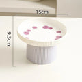 Elevated Ceramic Cat Bowl Non-Slip Pet Food DishHeavy Base for Flat-Face Cats/Dogs, Neck Protection, Anti-Spill, Easy Clean