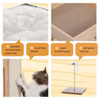 Mincy Pets Modern Wood Corner Cat Tree product photo.