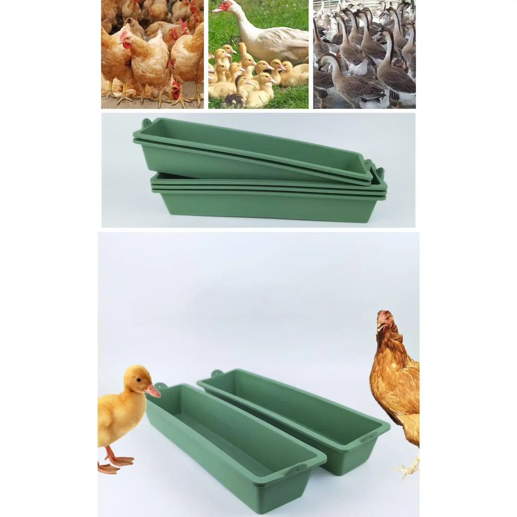 Farm Hanging Chicken Feeder Plastic Food Trough Water Holder Tray for Goose Duck Turkey Pigeon Goat Sheep Coop Use