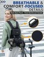 Dog Carrier Backpack for Medium to Large Dogs, Breathable Mesh, Adjustable Straps, Lightweight for Hiking & Travel
