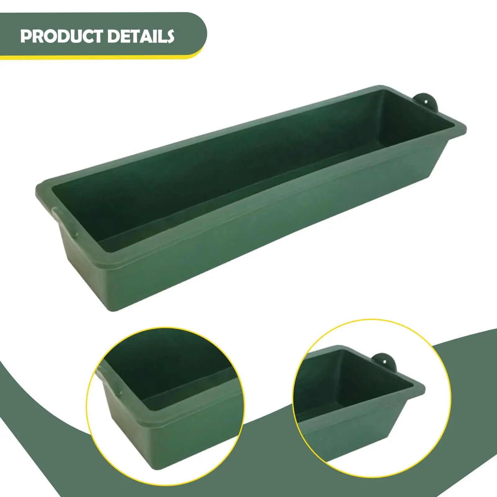 Farm Hanging Chicken Feeder Plastic Food Trough Water Holder Tray for Goose Duck Turkey Pigeon Goat Sheep Coop Use