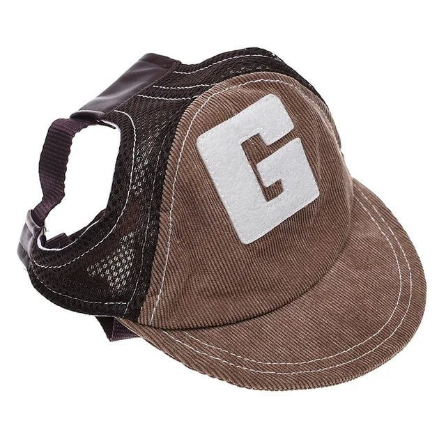 Mincy Pets Dog Baseball Cap Sun Hat with Ear Holes product photo.