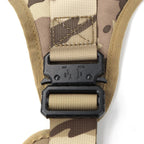 Tactical Dog Harness Heavy Duty Military No Pull Dog Harness Leash Set Adjustable Breathable Training Vest Comfort Top Handle Escape Proof for Large Dogs Malinois German Shepherd Outdoor Walking Hunting Camping Pet Accessory