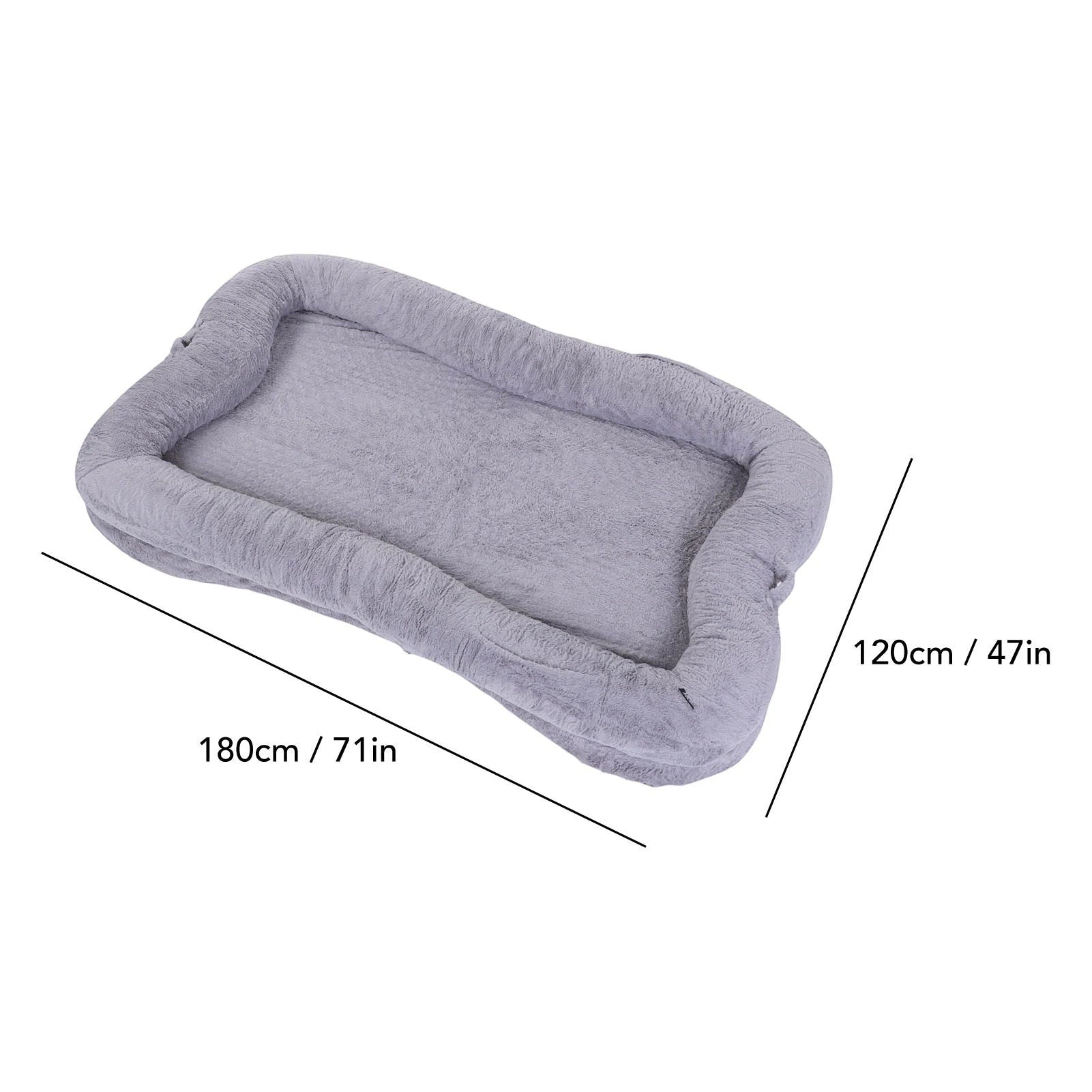 Human-Sized Faux Fur Dog Bed