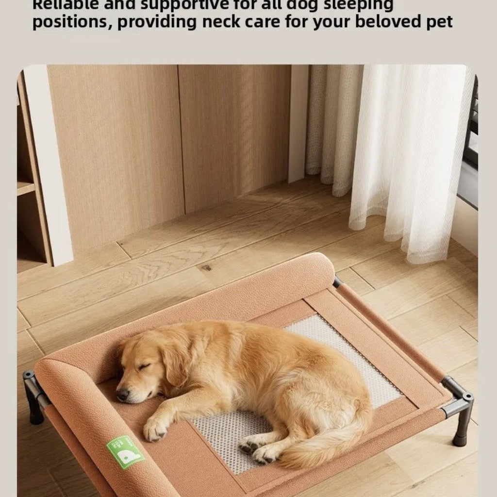 Pet Travel Cot with Soft Edged Pillow Breathable Elevated Cooling Dog Bed for Dogs Hammock Bed Small for Indoor & Outdoor