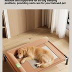 Pet Travel Cot with Soft Edged Pillow Breathable Elevated Cooling Dog Bed for Dogs Hammock Bed Small for Indoor & Outdoor