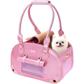 Pet Carrier Purse for Small Dogs Cats, Bling Waterproof Premium Leather Travel Bag, Airline Approved