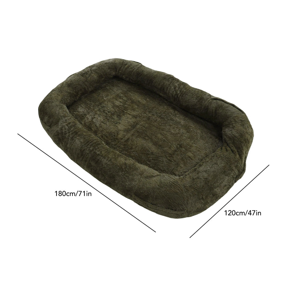 Human-Sized Washable Dog Bed with Blanket