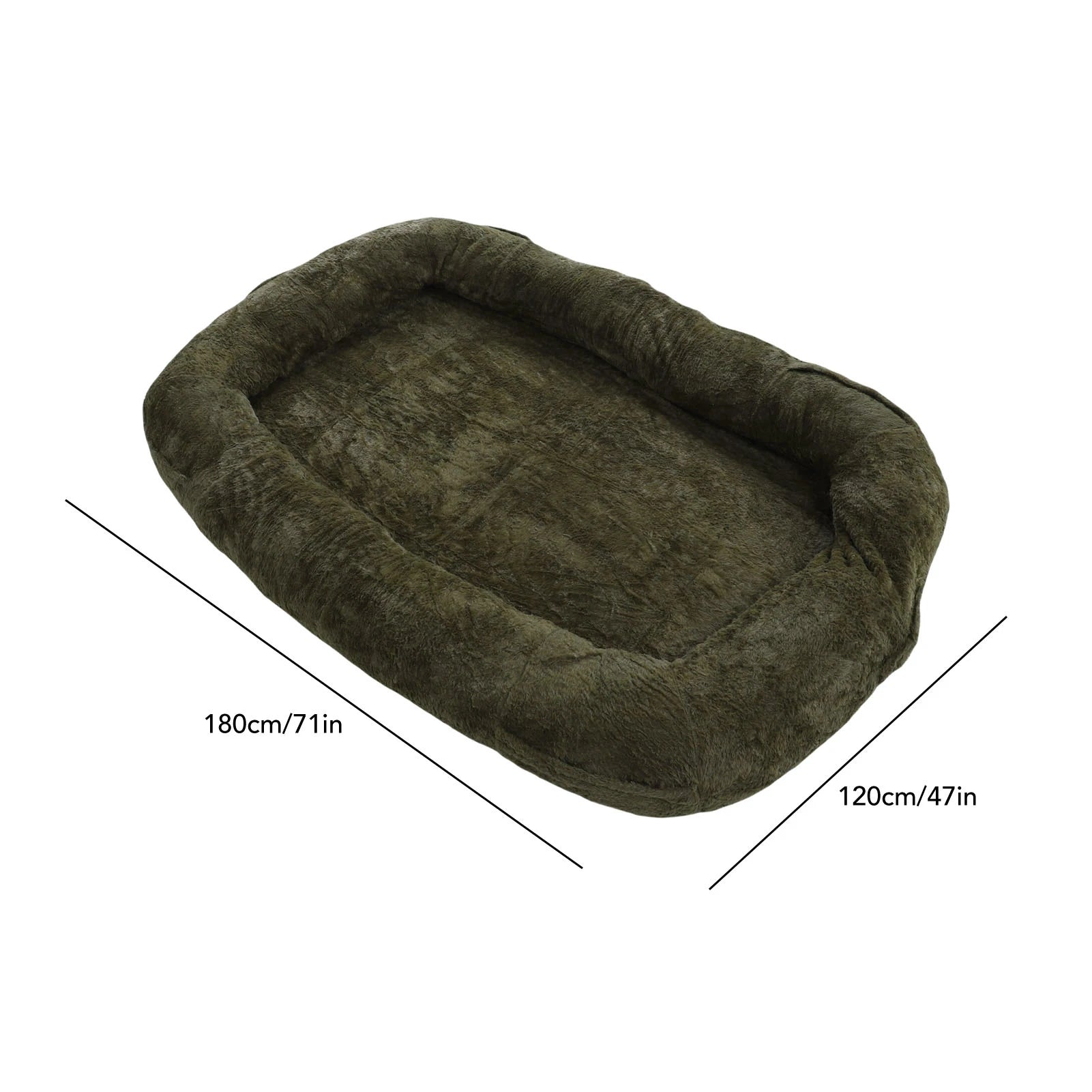 Human-Sized Washable Dog Bed with Blanket