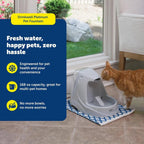168oz Automatic Pet Water Fountain, Cat & Dog Drinking Dispenser, Grey