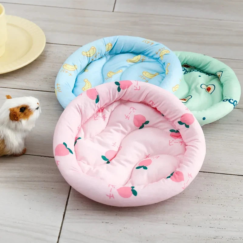 Circular Hamster Bed Comfortable Sleep Mat Pad for Hedgehog Squirrel Mice Rats Guinea Pig Chinchilla Small Animal Soft Cushion