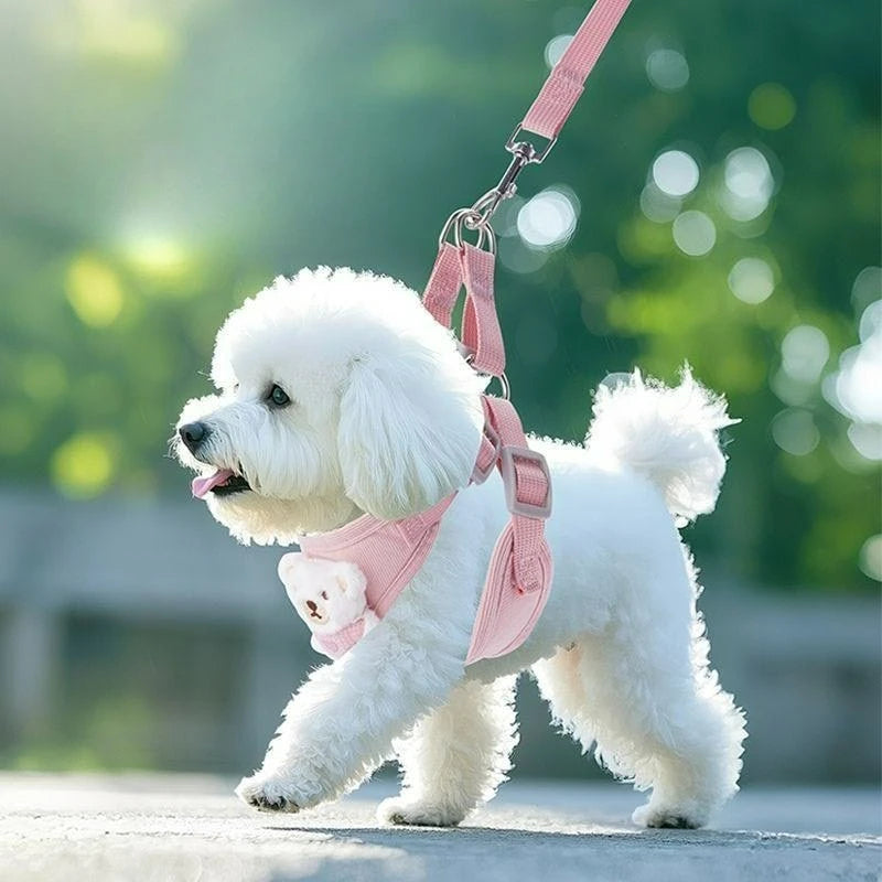 Pet Harness Vest Dogs Chest Strap Rope Reflective Dog Traction Rope Retractable for Small Dog Cat Traction Set Pet Accessories