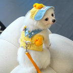 Mincy Pets Duck & Frog Print Pet Harness & Leash Set product photo.
