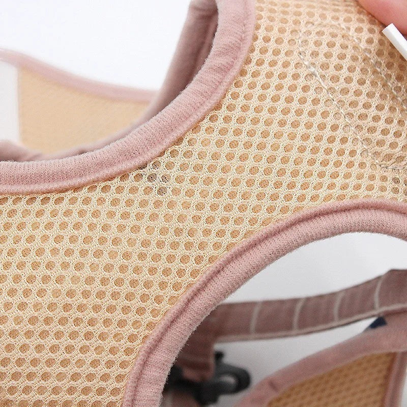 Nylon Puppy Harness Vest with Leash Breathable Reflective Pet Dogs Cats Harness for Chihuahua French Bulldog Collar Dog Supplies