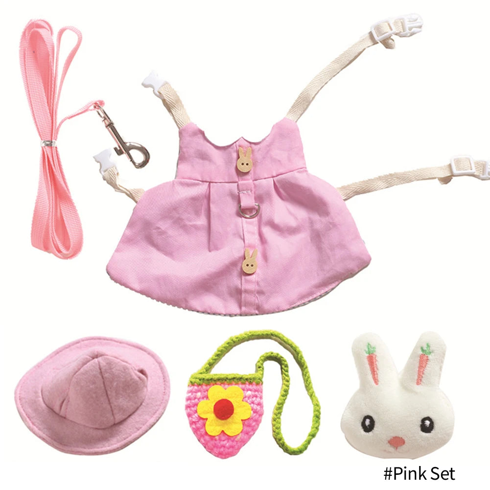 Mincy Pets Rabbit & Guinea Pig Vest Harness with Leash product photo.