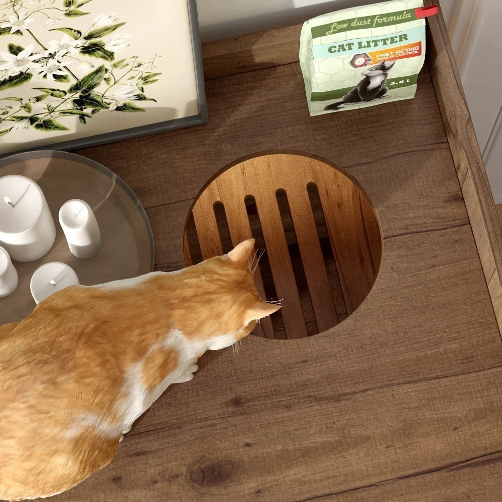 Stairway Litter Cabinet
