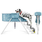 Big Dipper Dog Bath Tub with Stairs Elevated Portable Foldable Wash Station with Steps for Bathing Shower and Grooming Indoor O
