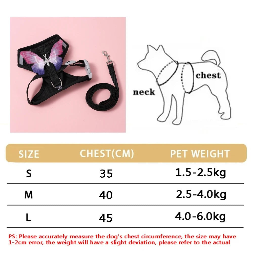 Mincy Pets Soft Adjustable Dog & Cat Vest Harness Set product photo.