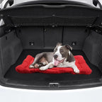 Backpackable Roll-up Dog Travel Sleeping Pad Waterproof Stain Resistant Oxford Cloth Adjustable Carry Buckle Straps Compressible Lightweight Pet Cushion Outdoor Camping Road Trip Warm Rest Mat For Medium Large Dogs pets