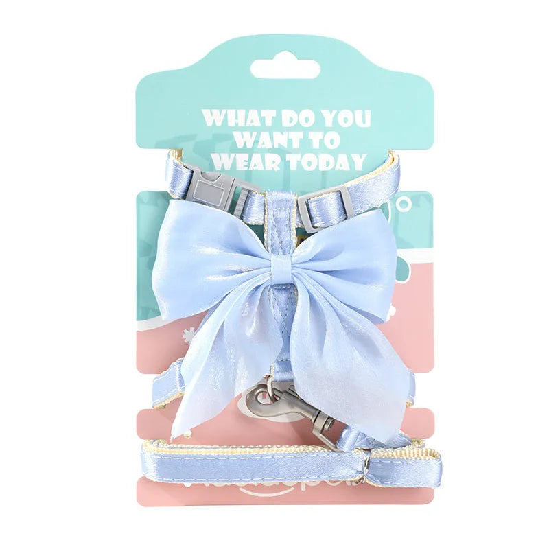 Cat Collar and Lead Adjustable Harness with Traction Rope for Cats Kittens Puppies