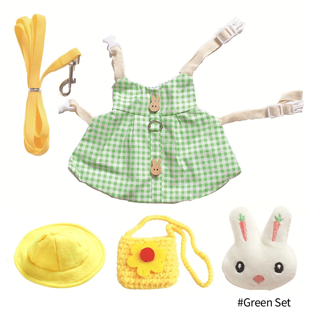 Mincy Pets Rabbit & Guinea Pig Vest Harness with Leash product photo.