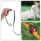 Cartoon Dragon Design Pet Harness Adjustable Small Pets Traction Rope Wear Resistant Lightweight Ferret Leash Collars