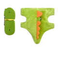 Adjustable Ferret Vest Harness Dinosaur Shape Escape-Proof Pet Traction Rope Comfortable with Bell Guinea Pig Safety Vest