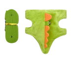 Adjustable Ferret Vest Harness Dinosaur Shape Escape-Proof Pet Traction Rope Comfortable with Bell Guinea Pig Safety Vest