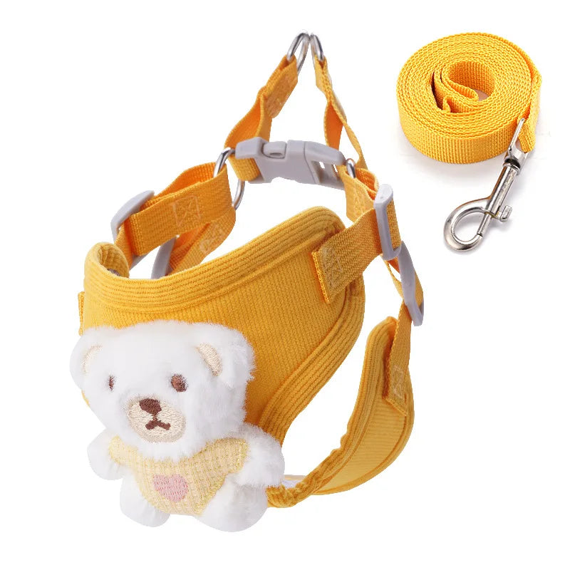 Pet Harness Vest Dogs Chest Strap Rope Reflective Dog Traction Rope Retractable for Small Dog Cat Traction Set Pet Accessories