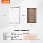 Pet Door Aluminum Frame with Lock and Flap System Weatherproof Doggy Door Easy to Install in Interior or Exterior Doors