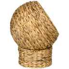 Rattan cat basket, cat cave, cat house, cat bed with cushion, pet bed, water hyacinth, brown, 42 x 33 x 52 cm