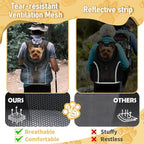 Dog Carrier Backpack for Small Dogs, Ventilated Mesh Travel Back Pack with Safety Belt for Hiking Cycling Outdoor Use, Black