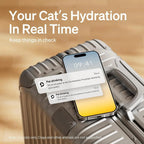 WiFi Cat Water Fountain Stainless Steel Tray, App Monitoring Pet Fountain for Indoor Cats, 2.5L/84oz Quiet Drinking Dispenser